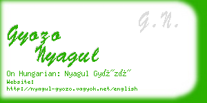 gyozo nyagul business card